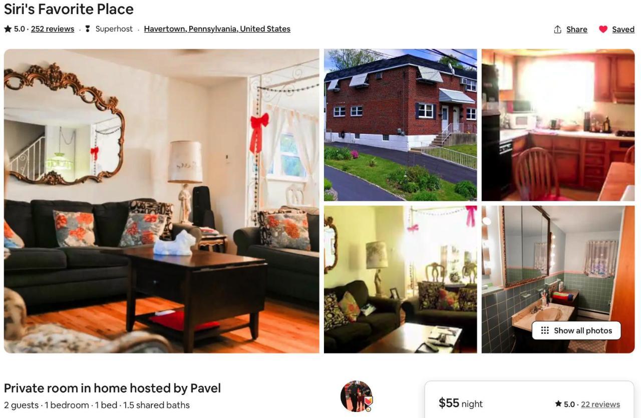 Abnb Superhost - Siri's Favorite Place Homestay Havertown